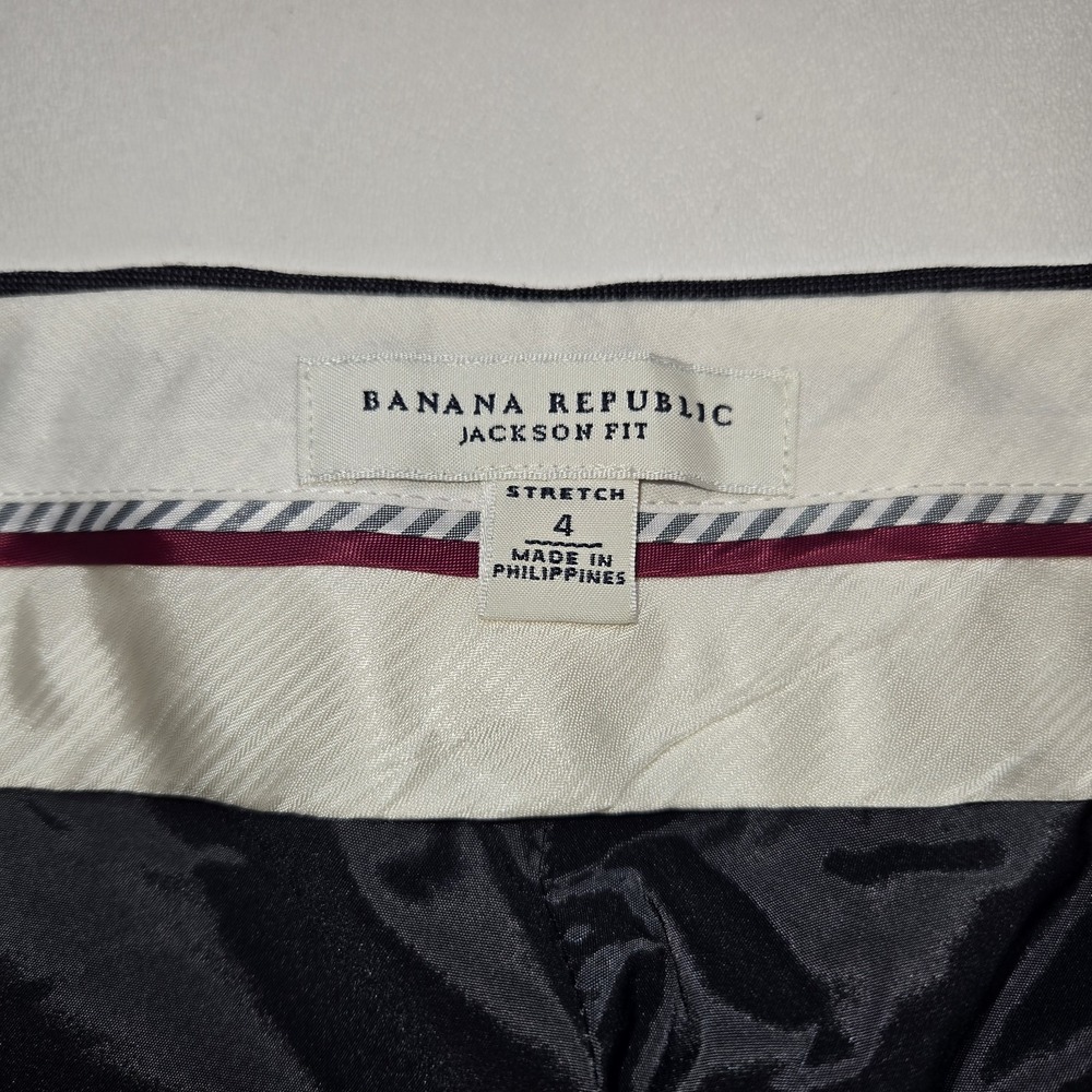 Banana Republic Jackson Fit Dress Pants Size 4 Womens Wool Lined Black - Picture 3 of 11